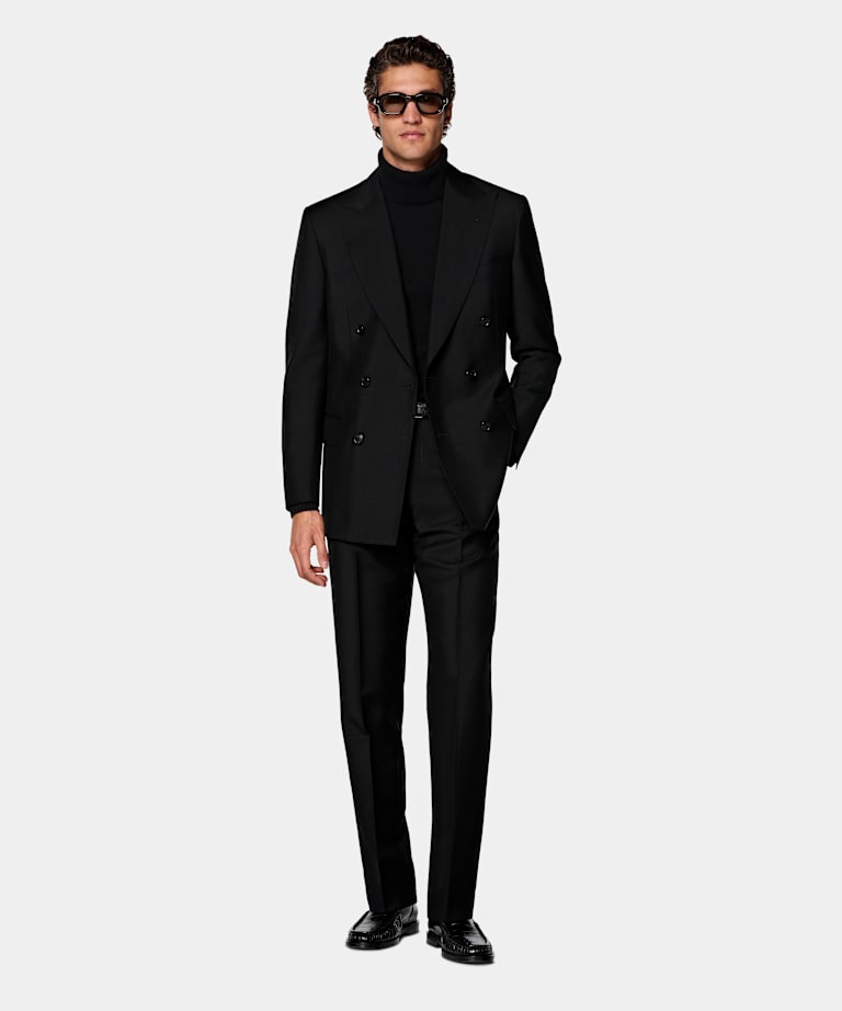 Black Tailored Fit Milano Suit