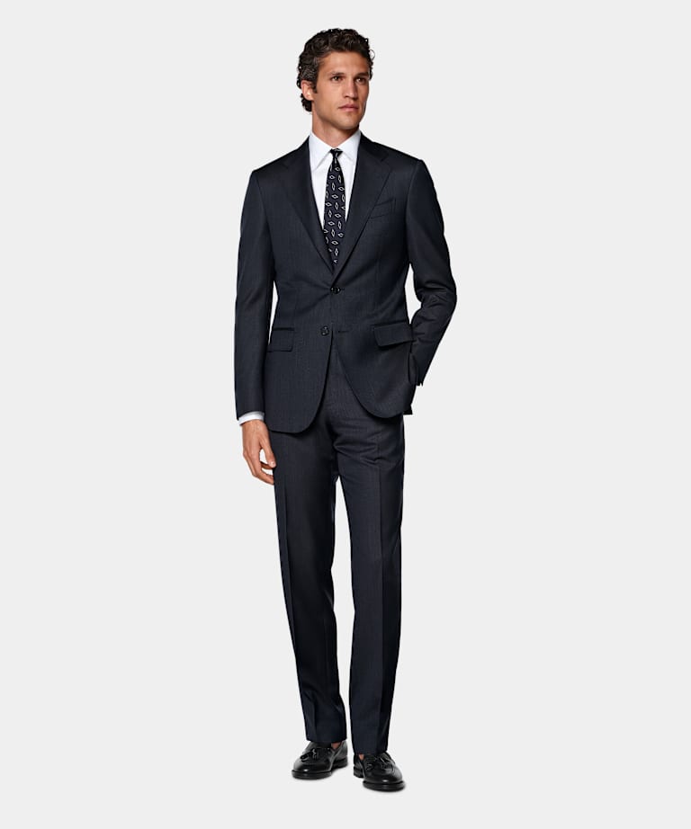 Garnitur Havana tailored fit granatowy