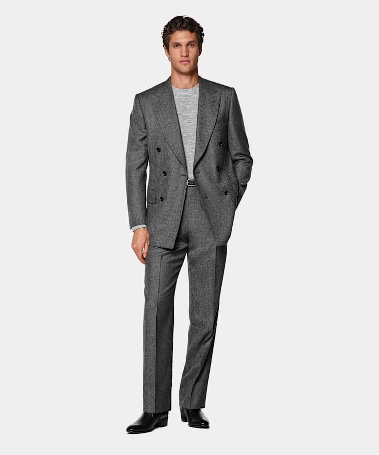 Mid Grey Tailored Fit Milano Suit