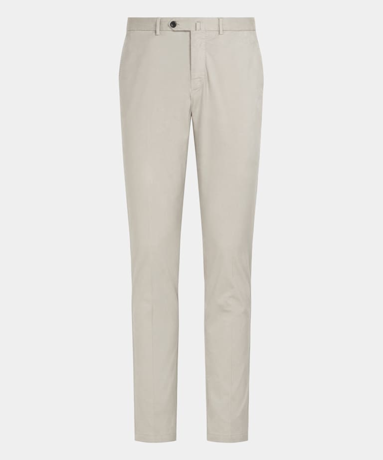 Light Brown Slim Leg Straight Chinos