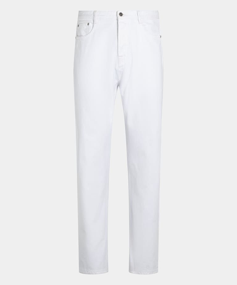 White Straight Leg Jeans