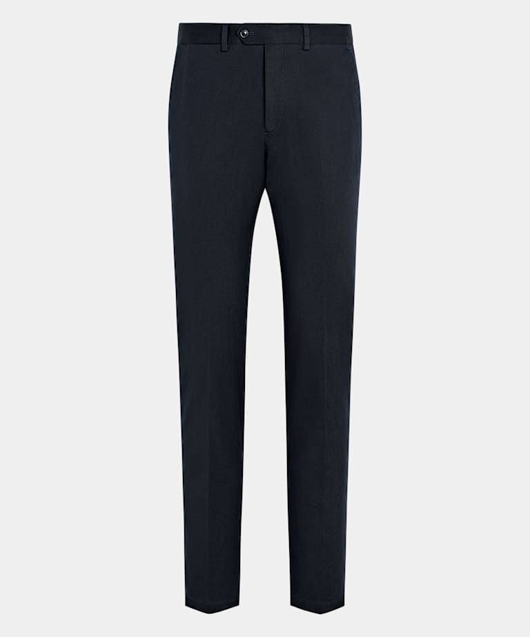 Navy Slim Leg Straight Chinos