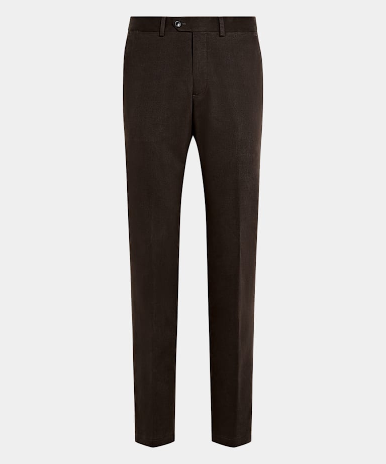 Dark Brown Slim Leg Straight Chinos