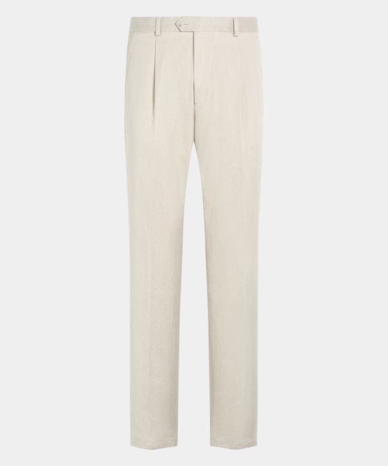 Sand Wide Leg Tapered Chinos