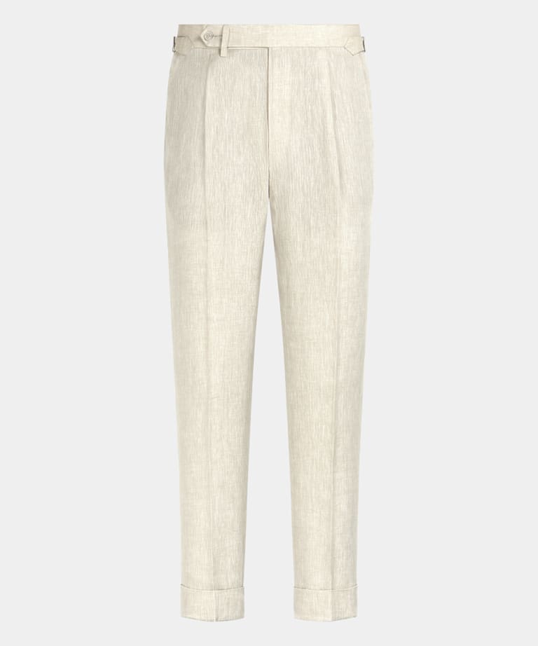 Pantalones arena Slim Leg Tapered