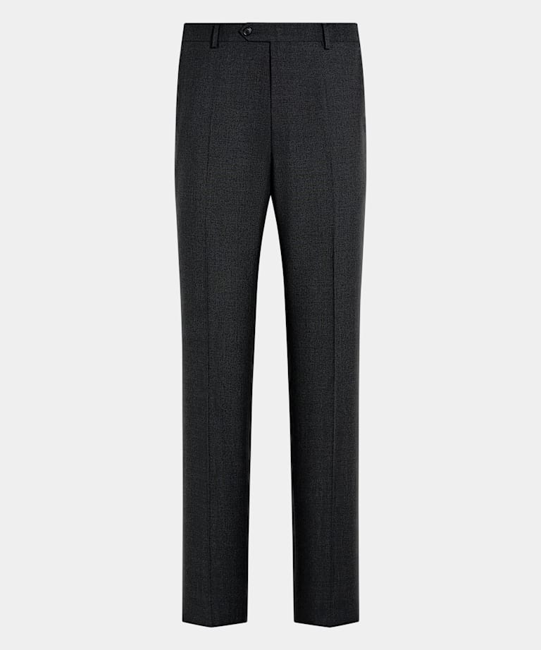 Dark Grey Straight Leg Trousers