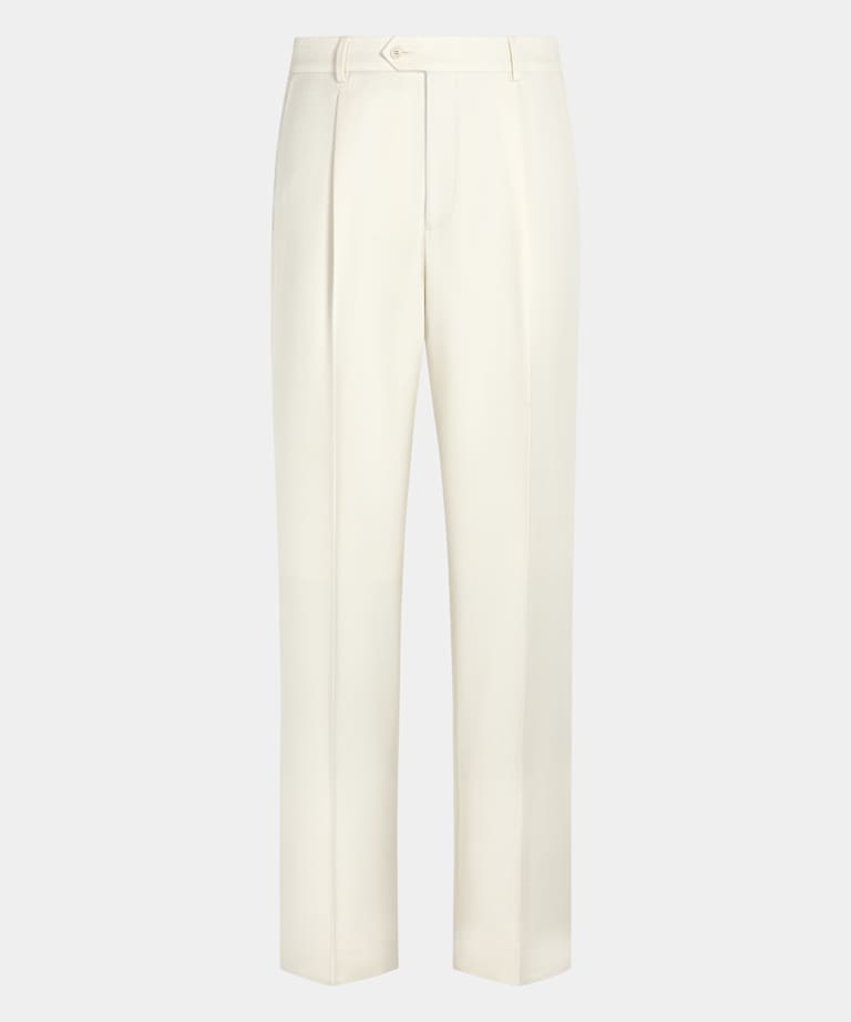 Off-White Wide Leg Straight Trousers