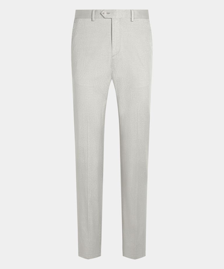 Light Grey Slim Leg Straight Chinos