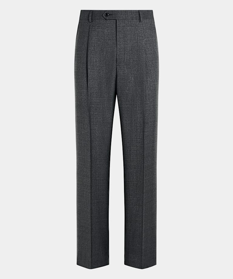 Dark Grey Wide Leg Straight Trousers
