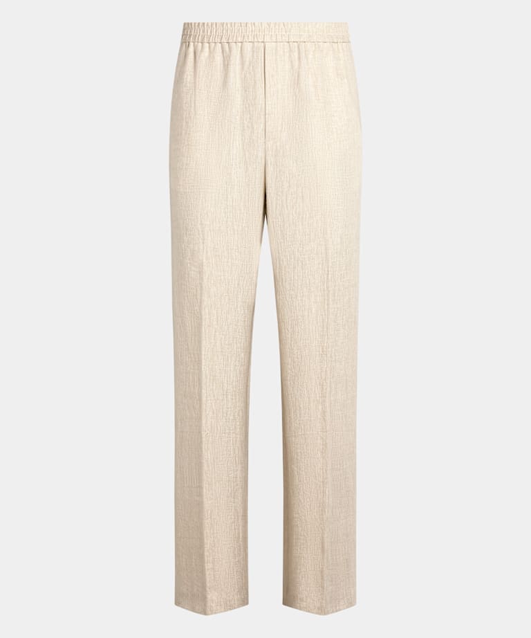 Light Brown Wide Leg Straight Trousers