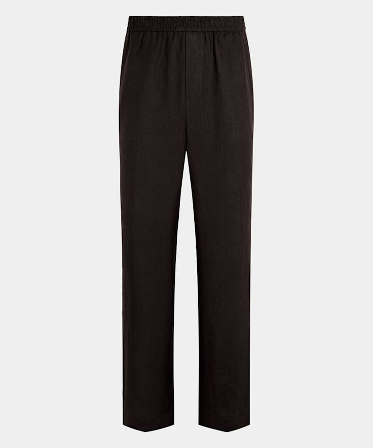 Pantalon Wide Leg Straight marron fonc&eacute;