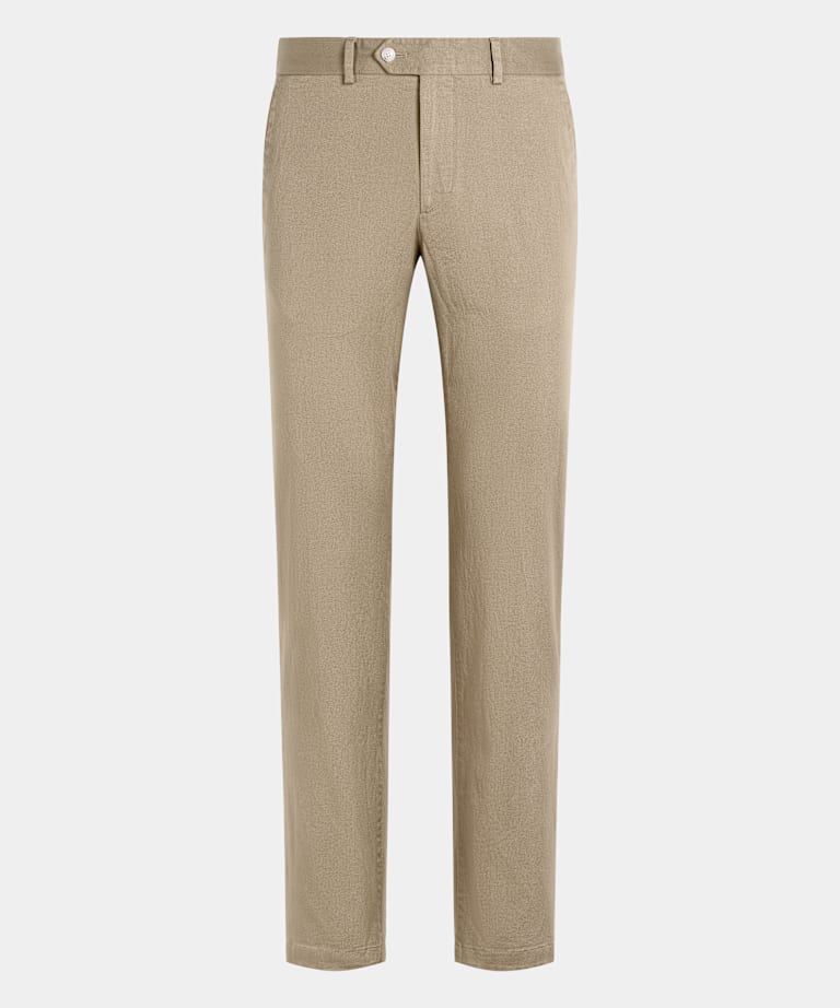 Light Brown Slim Leg Straight Chinos