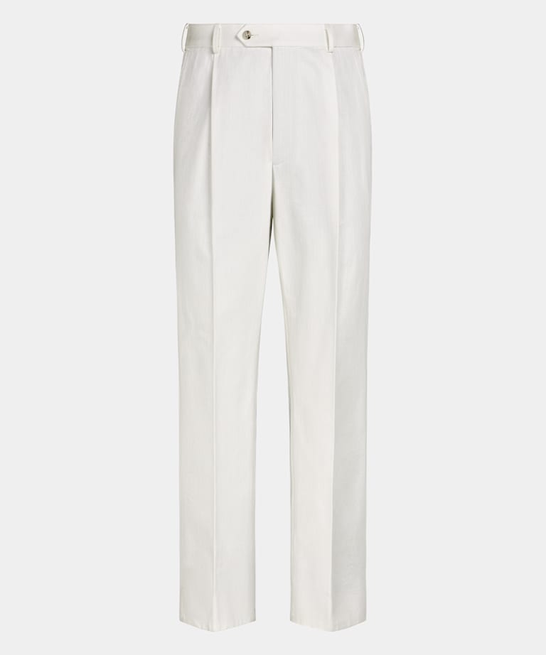 Off-White Wide Leg Straight Trousers