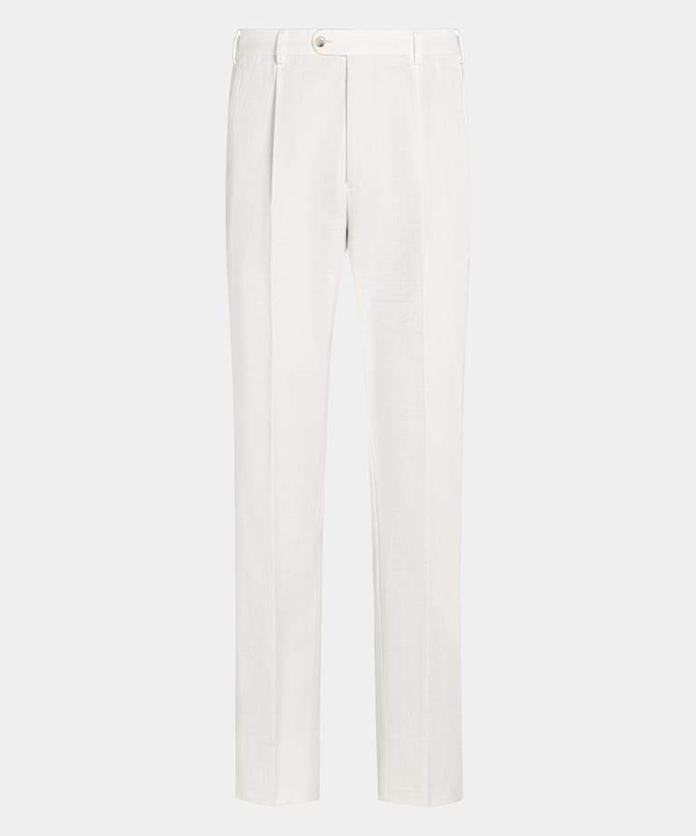 Off-White Wide Leg Tapered Trousers