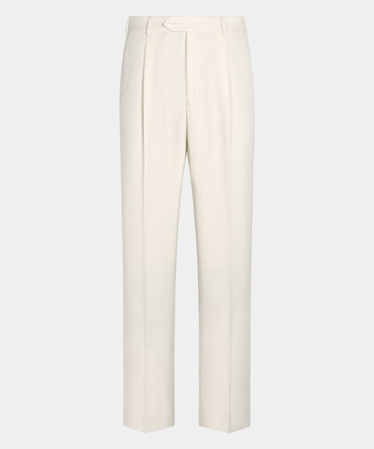 Pantalones color crudo Wide Leg Straight