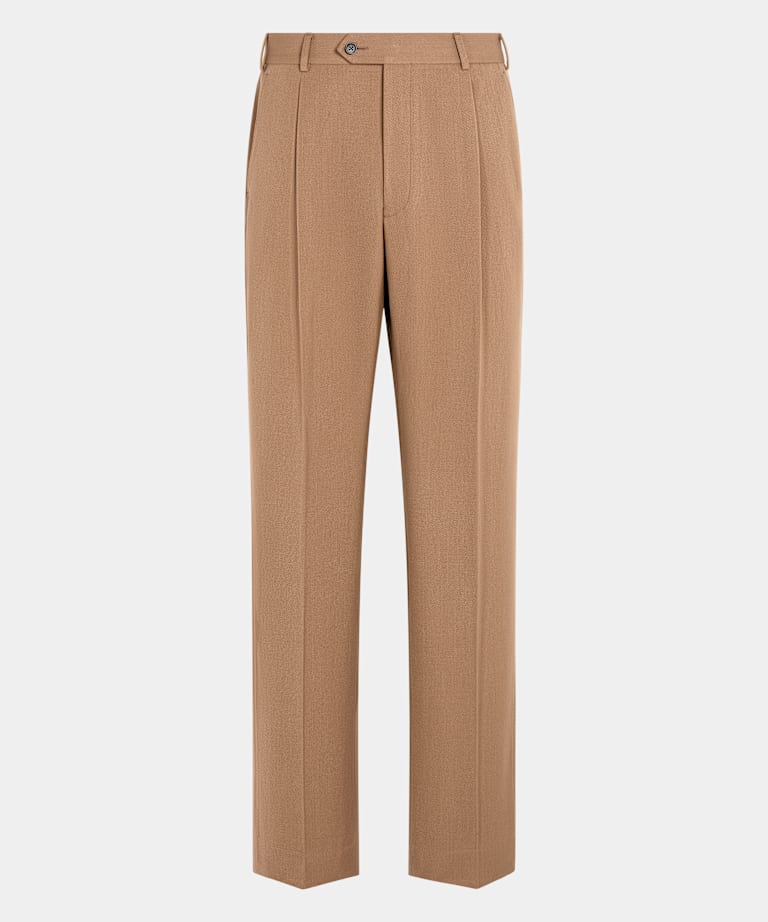 Hose mittelbraun Wide Leg straight