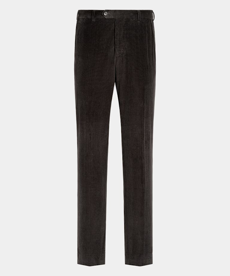 Hose dunkelbraun Straight Leg