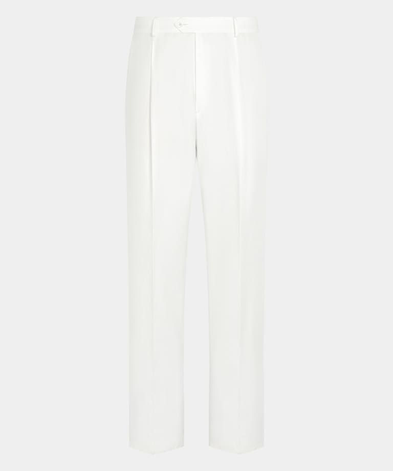 Off-White Wide Leg Straight Trousers