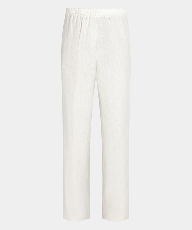 Off-White Wide Leg Straight Trousers