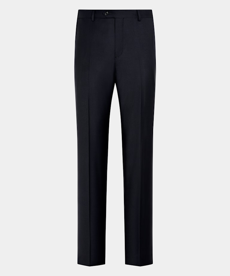 Navy Straight Leg Suit Trousers