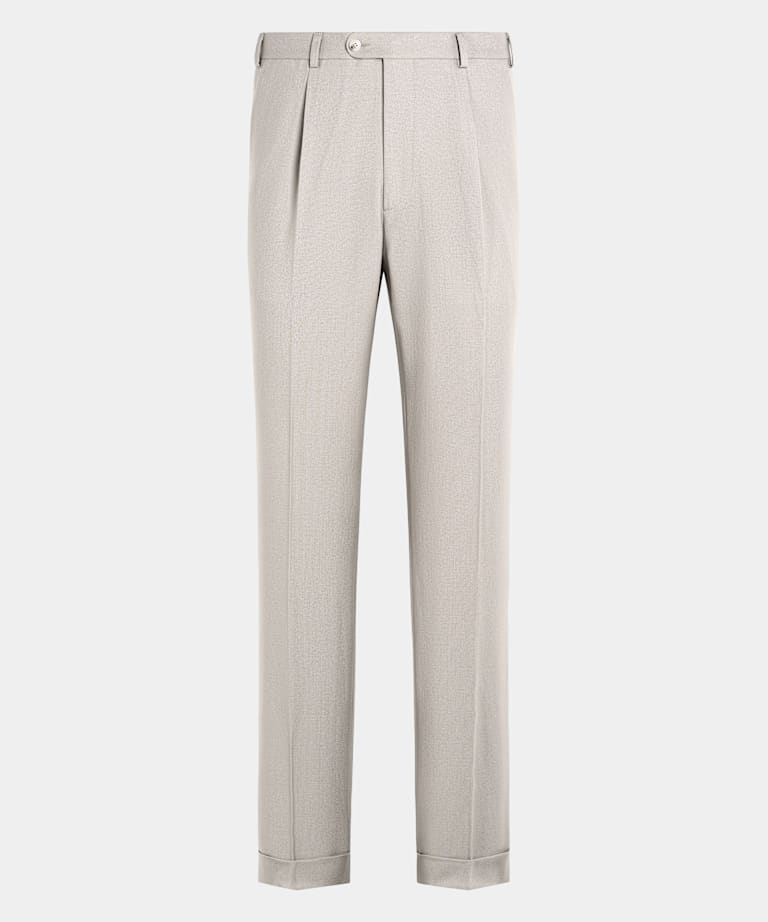 Hose helltaupe Wide Leg tapered