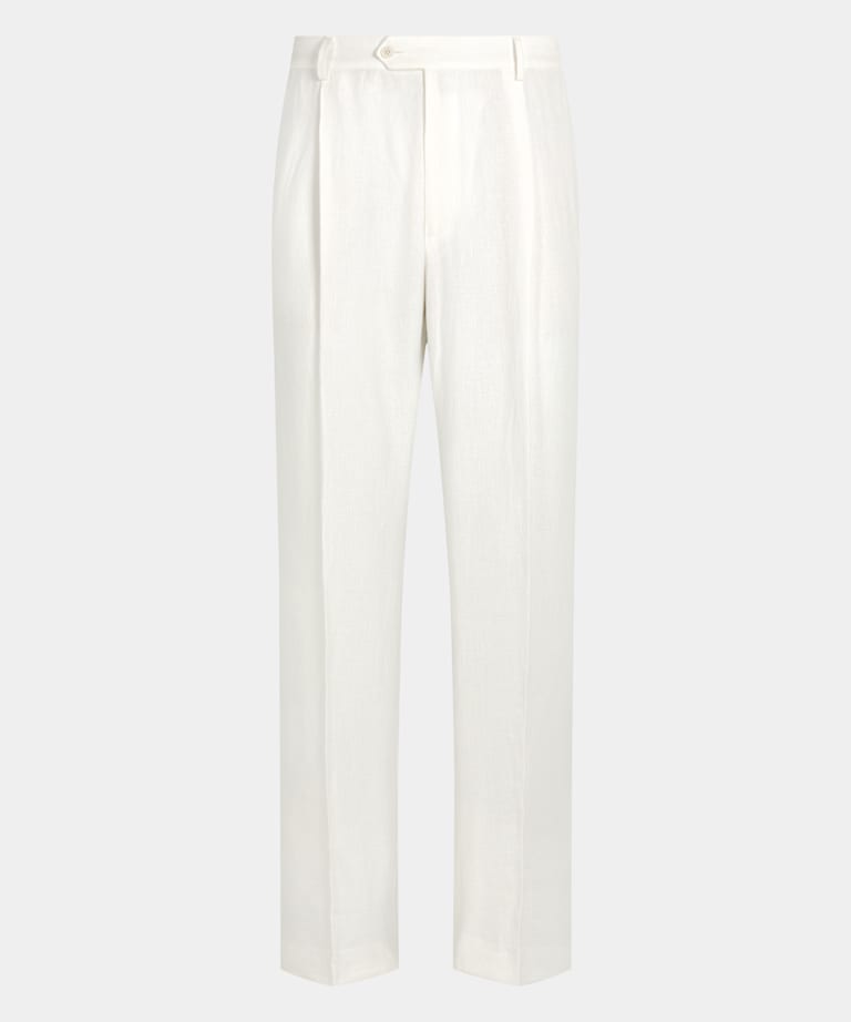 Off-White Wide Leg Straight Suit Trousers