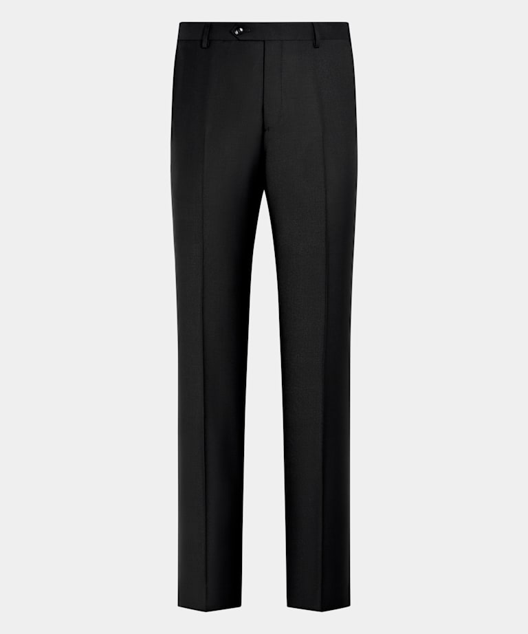 Black Perennial Straight Leg Suit Trousers