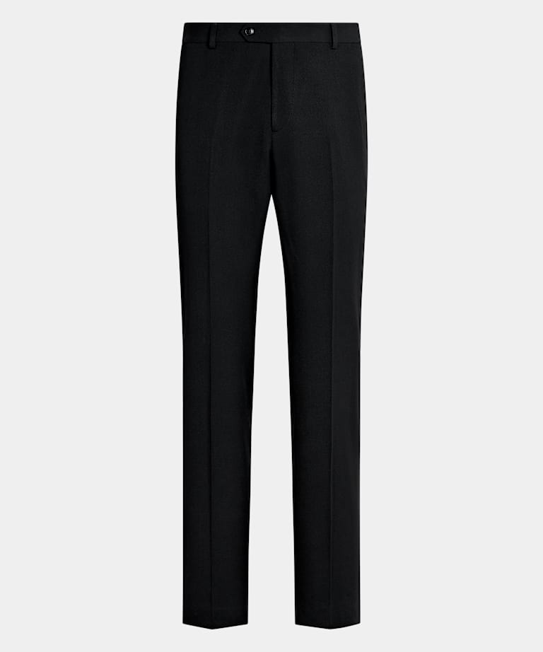Black Straight Leg Suit Trousers