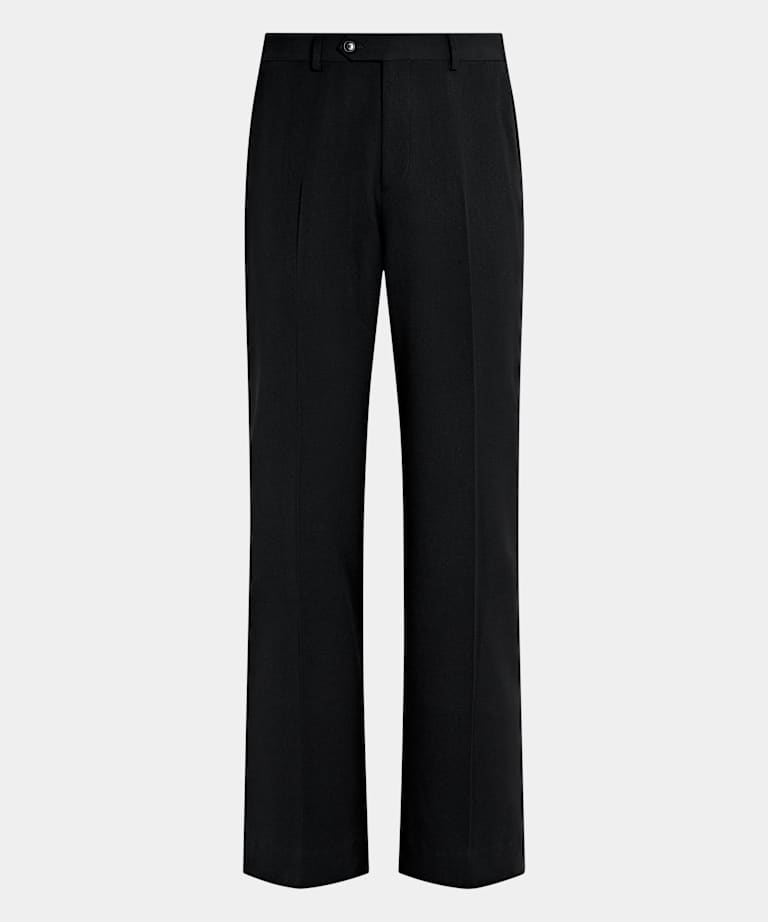 Pantalon de costume noir Wide Leg Flared