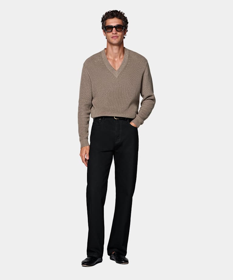 Black Straight Leg Jeans