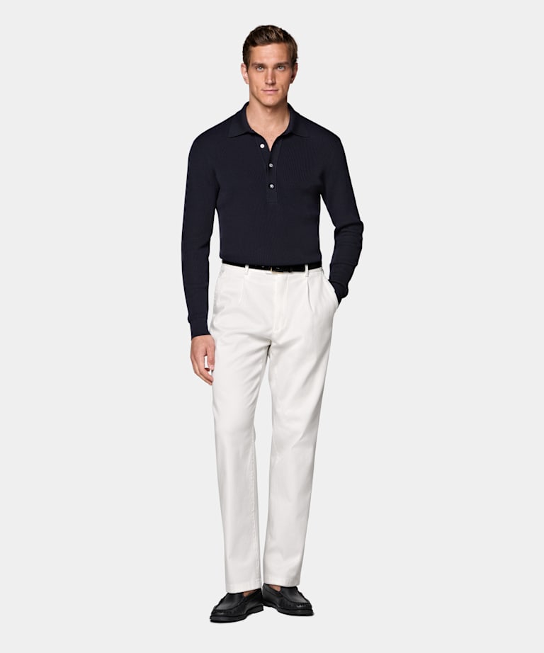 Off-White Wide Leg Tapered Chinos