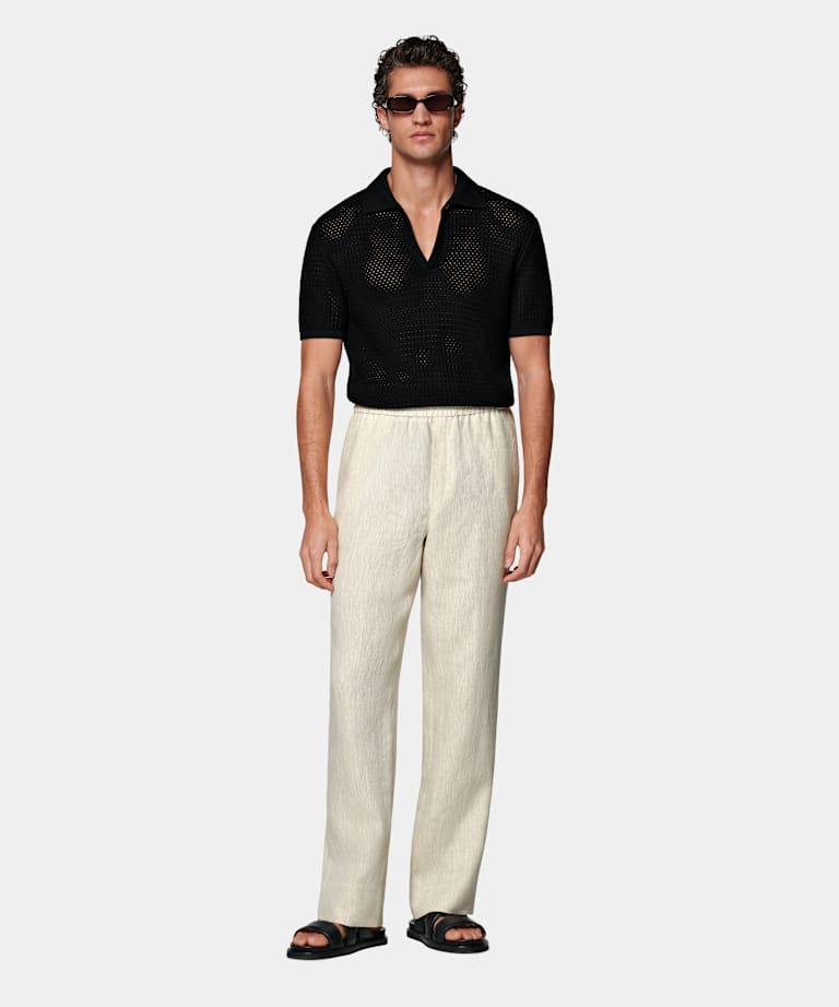 Pantalon Wide Leg Straight sable