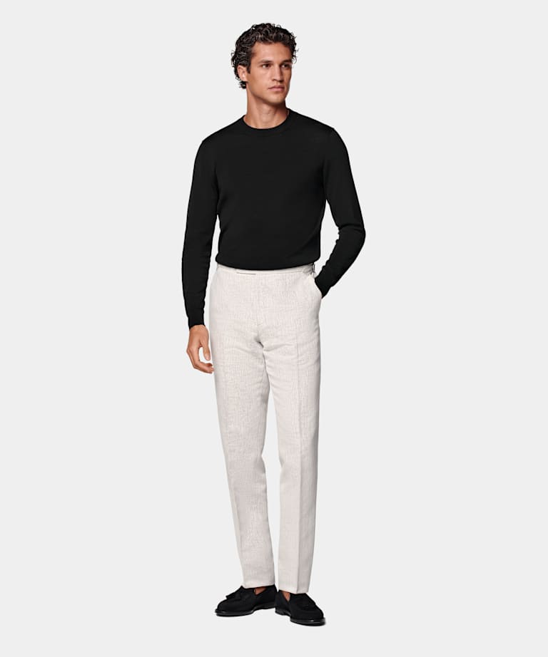 Light Taupe Straight Leg Pants