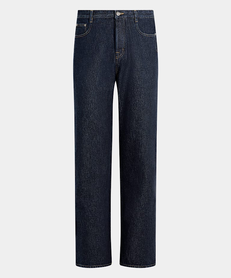 Navy Straight Leg Jeans
