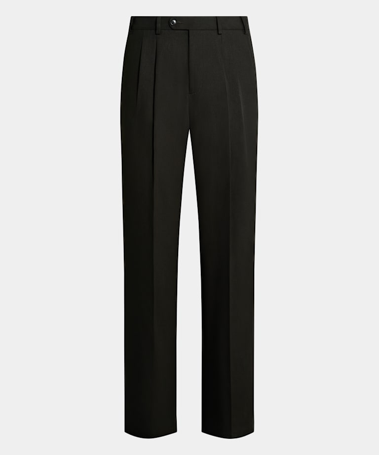 Dark Brown Wide Leg Trousers