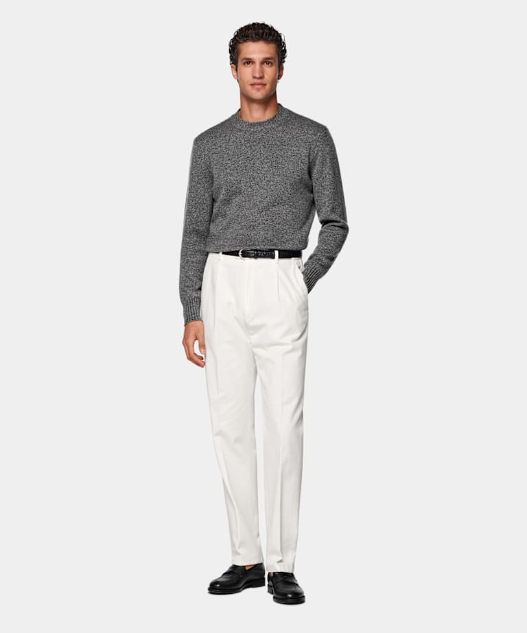 Off-White Wide Leg Tapered Chinos