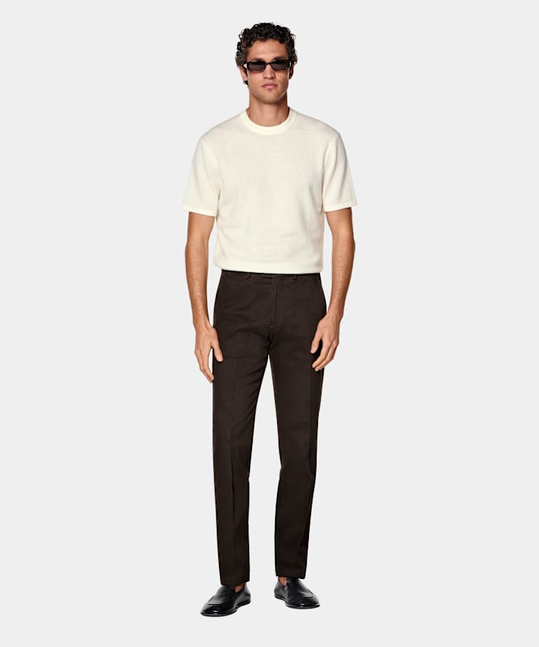 Chinos Slim leg Straight marr&oacute;n oscuro