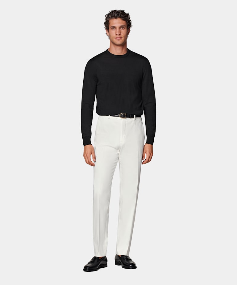 Pantalon Straight Leg blanc cassé