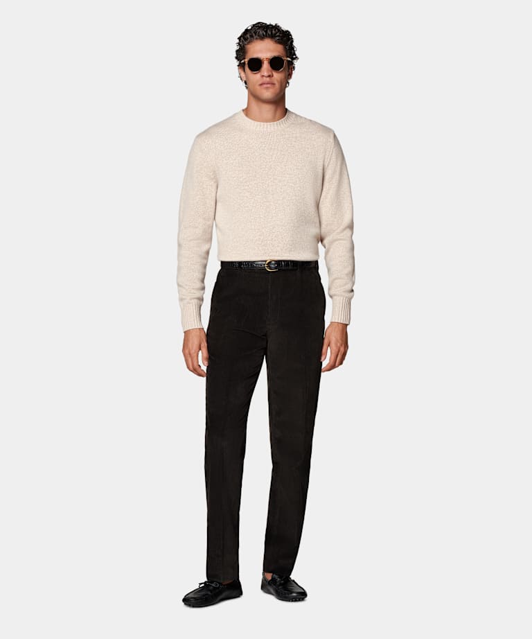 Pantalones marrón oscuro Straight Leg