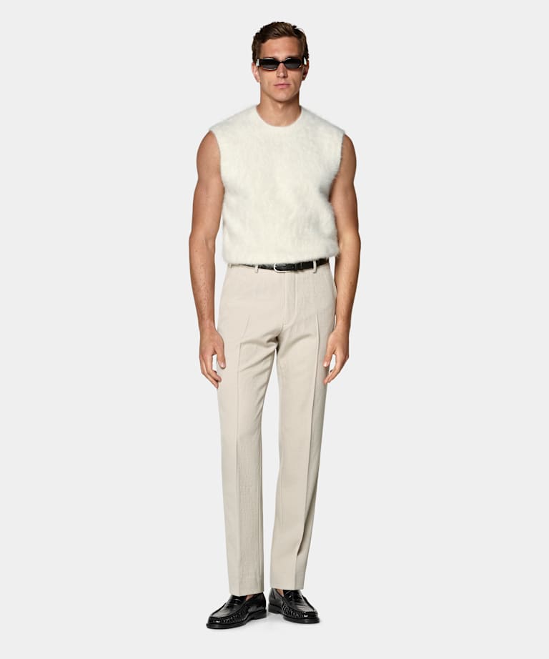 Pantalon de costume Straight Leg marron clair