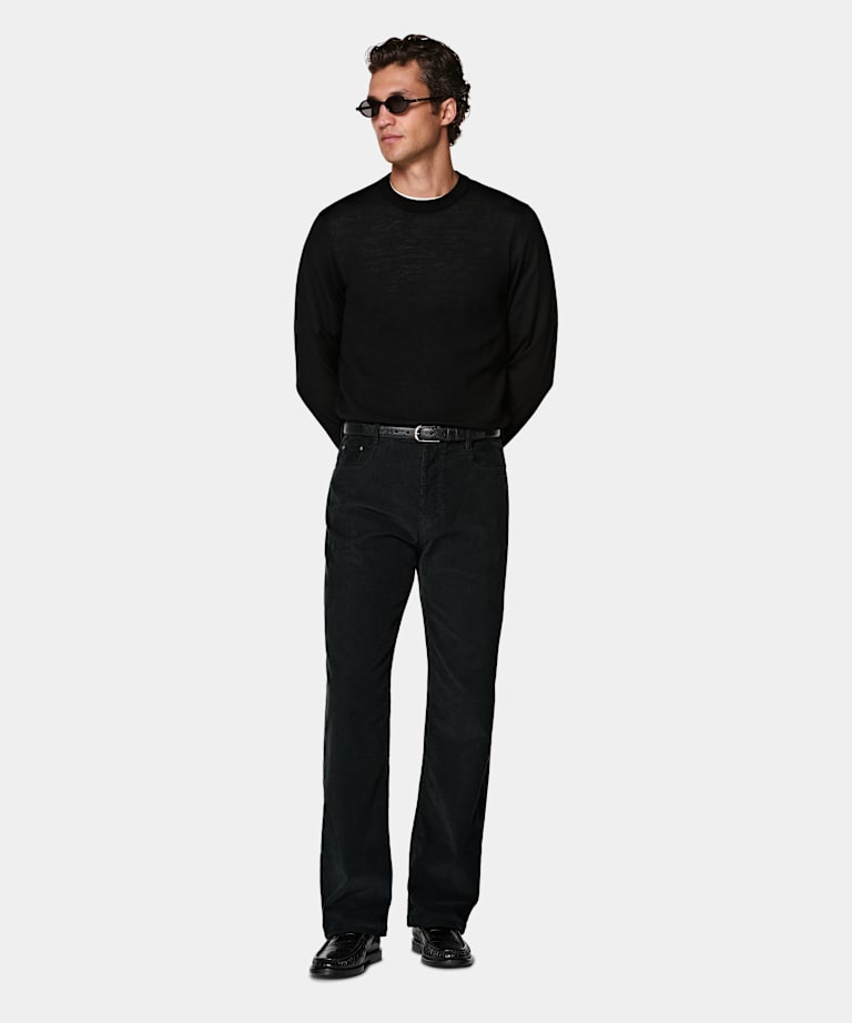Black Straight Leg Jeans