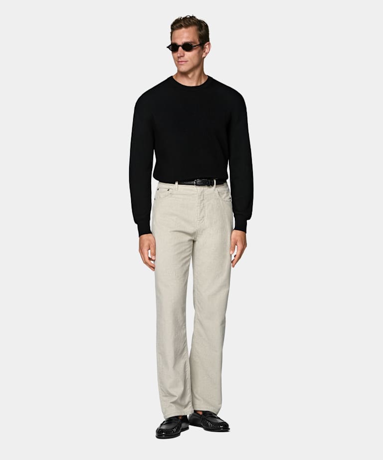 Light Brown Straight Leg Jeans