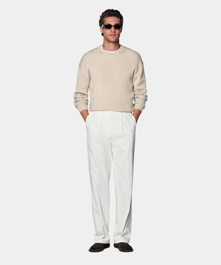 Off-White Wide Leg Trousers