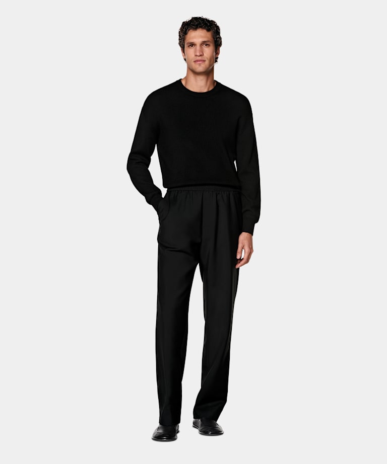 Black Wide Leg Trousers