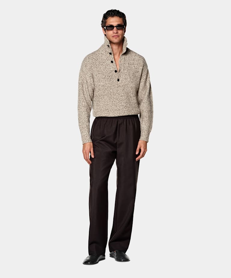 Pantalones rojo oscuro Wide Leg