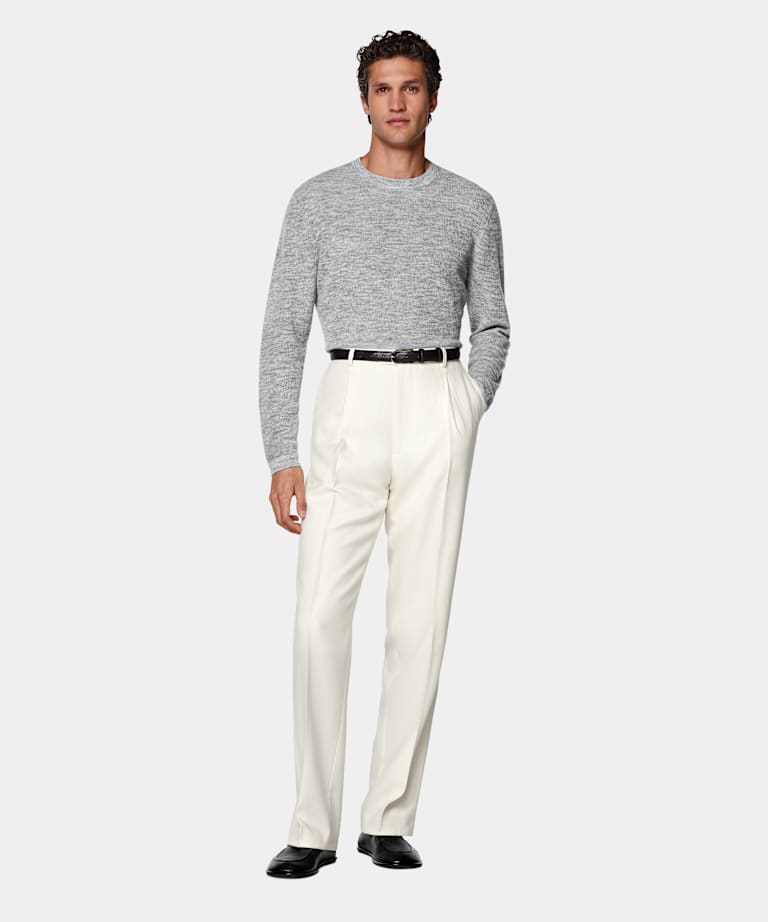 Off-White Wide Leg Trousers
