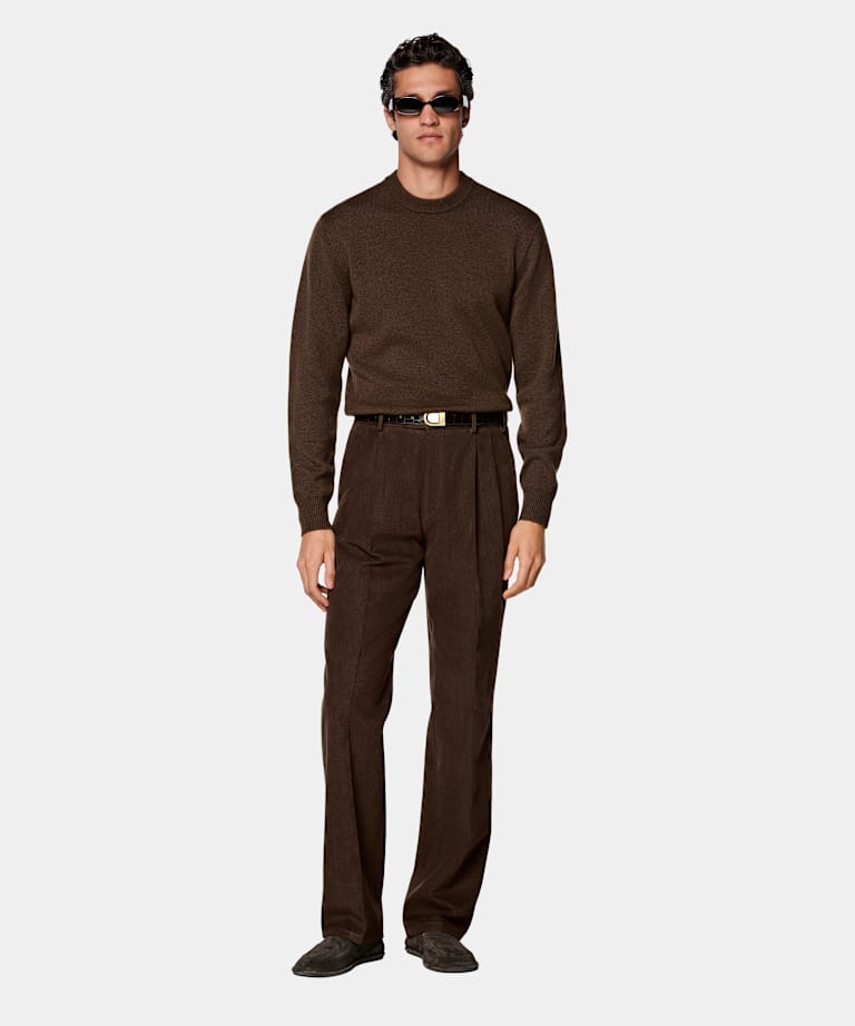 Chinos marr&oacute;n claro Wide Leg
