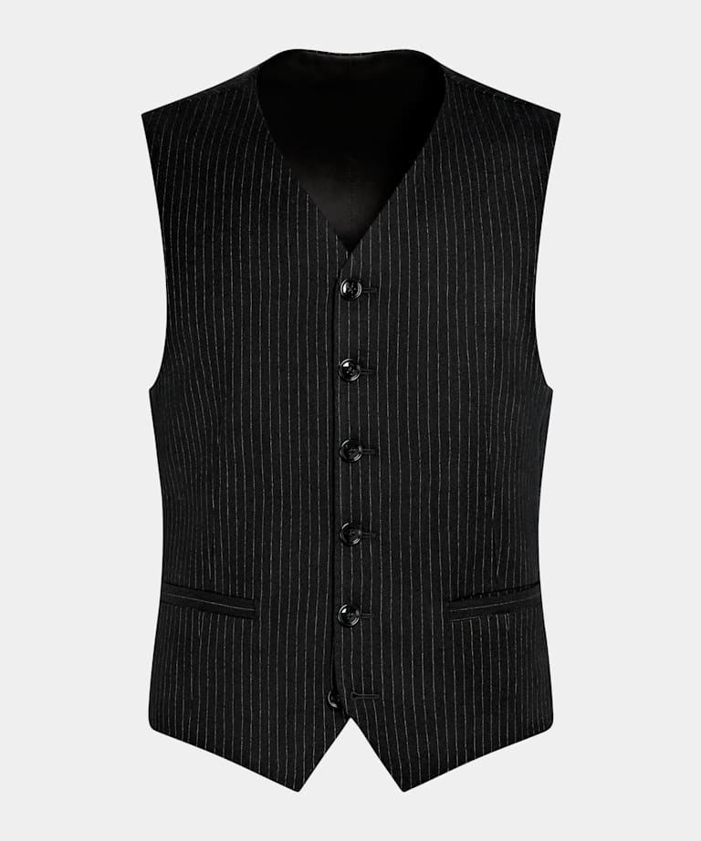 Black Striped Waistcoat