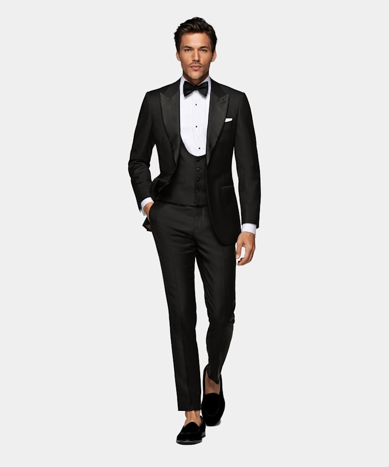 Black Tuxedo Waistcoat
