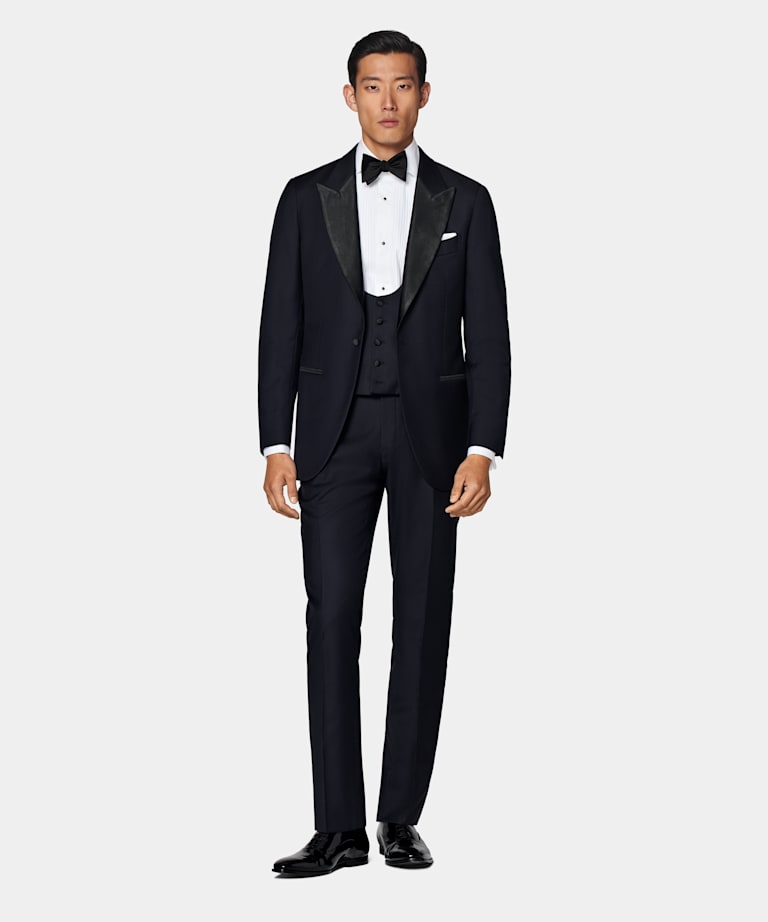 Navy Tuxedo Waistcoat